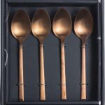 Gusta lepeltjes koper -  RVS - 14 centimeter