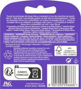 Gillette Venus Deluxe Smooth Swirl - Voor Een Gladde Scheerbeurt - 3 Navulmesjes - Afbeelding 4