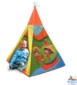Maxenza 8707 Let’s Play Plug & Play XXL Tipi Tent - 100 x 100 x 135 cm - Voor Jongens vanaf 3 jaar