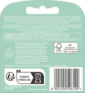 Gillette Venus Deluxe Smooth Sensitive - Voor Een Gladde Scheerbeurt - 3 Navulmesjes - Afbeelding 4