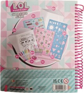 LOL Surprise Super Style Album - Potlood - Gum - Stiften - Waskrijtjes - Afbeelding 2