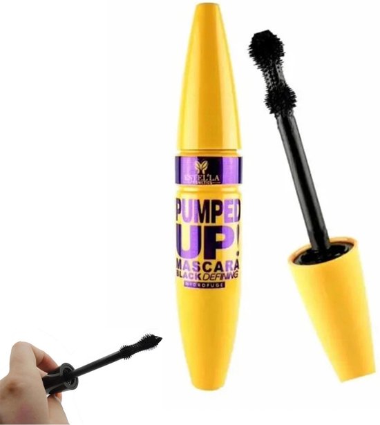 550x615-3 Baolishi Pumped Up Hydrofuge Defining Mascara - Waterproof Zwart Inclusief Haarloop - Afbeelding 1