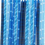 Blauwe Verjaardag Kaarsjes voor op de Taart - 16 stuks - 13x6x2 cm | Taartdecoratie Feestkaarsjes | Kaarsen