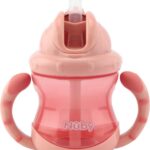 Nûby Antilekbeker Flip-It Met Handvatten Roze 240ml 12mnd+