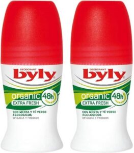 Deodorant Roller Organic Extra Fresh Activo Byly (2 uds)