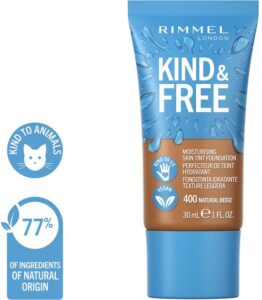 Rimmel London KIND & FREE Vegan Foundation 400 Natural Beige - Afbeelding 4