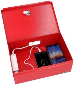 Qualitytimer Roze. Opbergdoos voor mobiele telefoon (met oplaadstation voor max 5 apparaten) - Afbeelding 4