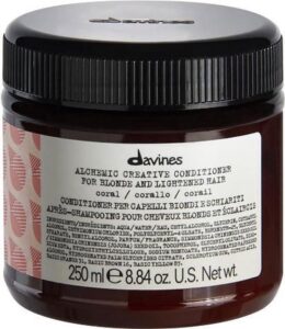 Conditioner for Blonde or Graying Hair Davines Alchemic Coral 250 ml
