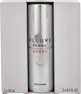 ALLURE HOMME SPORT COLOGNE vaporizador recarregavel portatil e dos refis 3 x 20 ml - Afbeelding 2