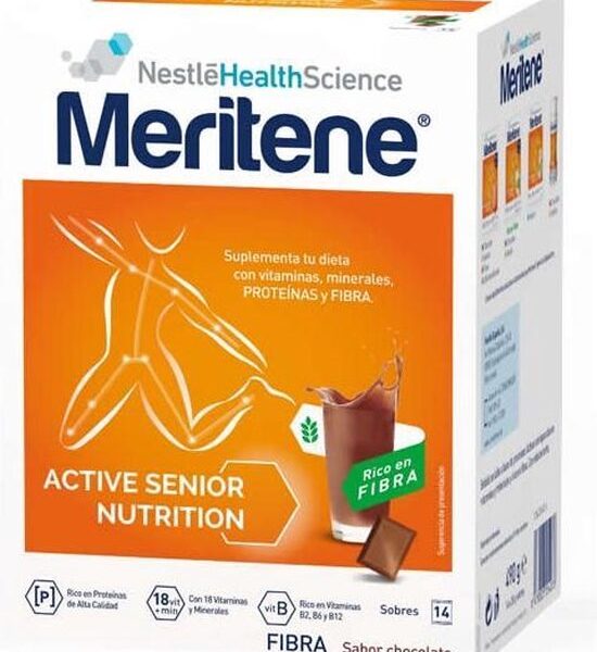 Meritene Active Senior Nutrition Batido Sabor Chocolate Rico En Fibra 14 Sobres