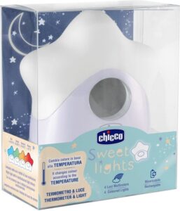 Chicco Gamma Sweet Lights 2-in-1 Kamerthermometer - Ook als Nachtlamp - 4 Kleuren - Afbeelding 2