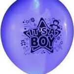 Illooms Blauwe It’s a Boy Ballonnen met LED Verlichting voor Geboorte van Zoon – 20 Stuks – 23x23x23 cm | Decoratie voor Geboorte Feest | Versiering | Ballon | Babyshower