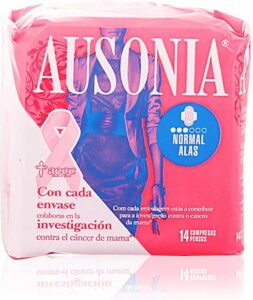 Normaal Maandverband met vleugels Ausonia (14 uds) - Afbeelding 3