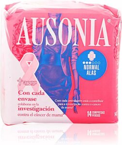 Normaal Maandverband met vleugels Ausonia (14 uds) - Afbeelding 4