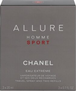 Chanel Allure Homme Sport Eau Extreme Mini Edt Concentree Spray   2 Refills 3 X 21 ml for Men - Afbeelding 3