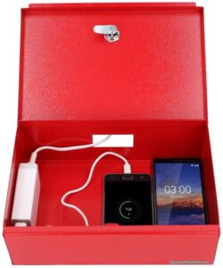 Qualitytimer Roze. Opbergdoos voor mobiele telefoon (met oplaadstation voor max 5 apparaten) - Afbeelding 2