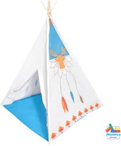 Maxenza Let’s Play 8177 Indianen - Tipi Wigwam Tent Voor Kinderen - Voor Binnen & Buiten - Houten Frame - 120 x 120 x 150 cm