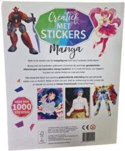 Creatief met stickers manga - 1000 stickers - Stickeren op nummer - Afbeelding 2
