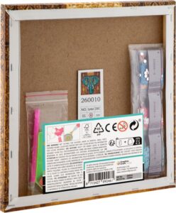 Grafix Diamond Painting Op Canvas | Olifant | Formaat 30x30cm | diamond painting pakket volledig | Thema Dieren | Diamond painting op canvas | Inclusief Diamond painting pen en schudbakje | Eindresultaat ophangen aan de muur - Afbeelding 3