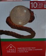 Villa Volance - Hangverlichting touw op batterijen - 10 LED Lampjes - Kerstversiering - Decoratie.