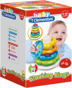 Baby Clementoni - Stapeltoren - 5 Stapelringen - Duurzaam Speelgoed - Vanaf 1 Jaar - Afbeelding 2