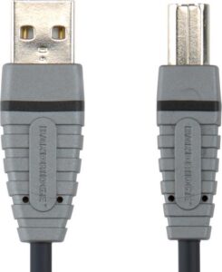 Bandridge - USB 2.0 A-B Kabel - Grijs - 2 meter - Afbeelding 4