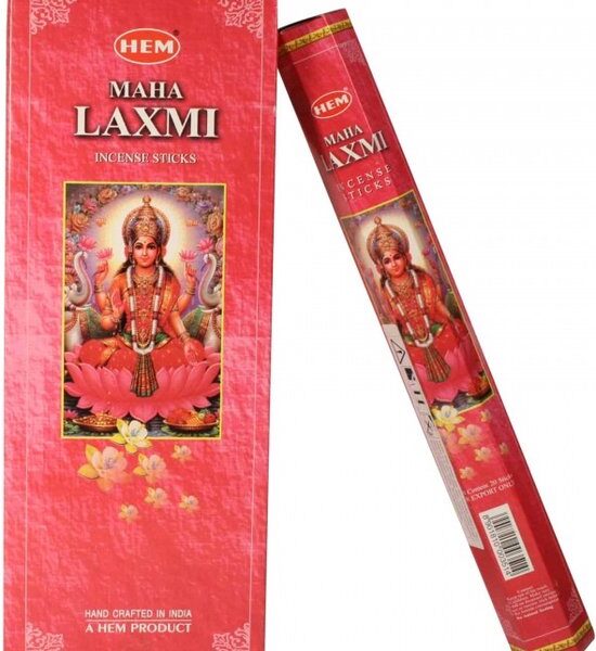Hem Maha Laxmi wierookstokjes - 6 pak / 120 stokjes - wierook