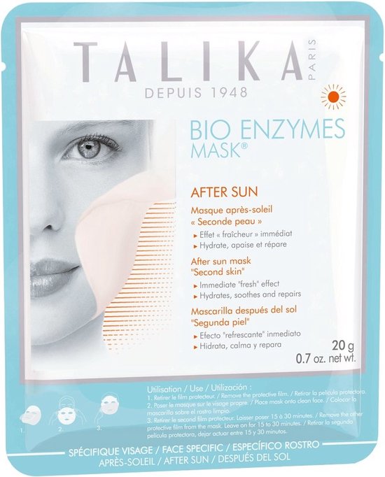 550x682-80 Talika Bio Enzyme Mask After Sun 20g - Afbeelding 1