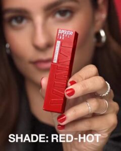 Maybelline New York - SuperStay Vinyl Ink Lipstick - 30 Unrivaled - Rood - Langhoudende Lippenstift - 4.2 ml - Afbeelding 2