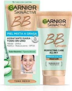 Hydraterende Crème met Kleur Garnier Skinactive Combinatiehuid Vette Huid Medium Spf 25 (50 ml) - Afbeelding 3