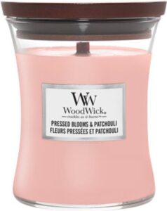 WoodWick Geurkaars Medium Pressed Blooms & Patchouli 275 gr