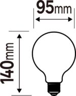 LEXMAN - LED Globe lamp met gloeidraad - Ø95 mm - E27 - 1055 Lm - 7.8W equivalent aan 75W - 4000K - neutraal wit - Afbeelding 2