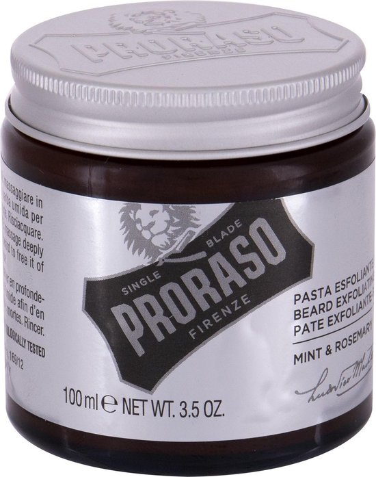 550x697-44 Proraso Scrub Mint & Rosemary 100 ml - scrub - peeling - verwijderd dode huidcellen - voorkomt verstopte poriën - ingegroeide haren - Afbeelding 1