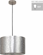 INSPIRE - Hanglamp 1 lamp - SLOTS - 1 x E27 60W - Ã˜38 CM - Metaal - Nikkel - Afbeelding 4