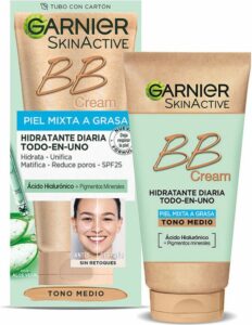 Hydraterende Crème met Kleur Garnier Skinactive Combinatiehuid Vette Huid Medium Spf 25 (50 ml) - Afbeelding 2