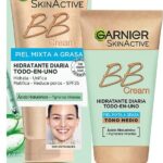 Hydraterende Crème met Kleur Garnier Skinactive Combinatiehuid Vette Huid Medium Spf 25 (50 ml)