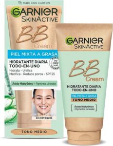 Hydraterende Crème met Kleur Garnier Skinactive Combinatiehuid Vette Huid Medium Spf 25 (50 ml)
