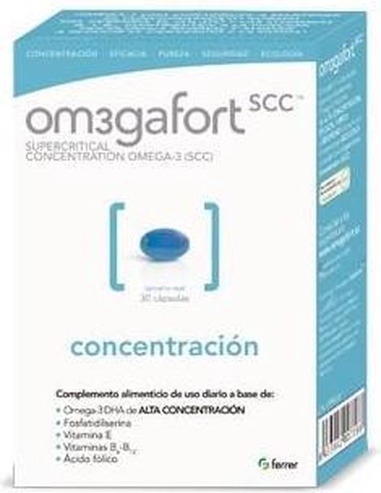 550x711-18 Ferrer Omegafort Concentration Om3gafort 30 Cap - Afbeelding 1