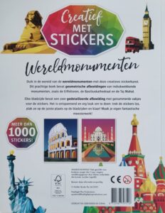 Creatief met stickers - mozaiek met stickers - wereldmonumenten - meer dan 1000 stickers - Afbeelding 2
