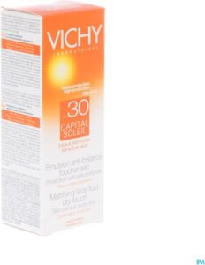Vichy Capital Soleil SPF30 Dry Touch Zonnecrème Gemengde tot Vette Huid - Gelaat 50ml - Afbeelding 4