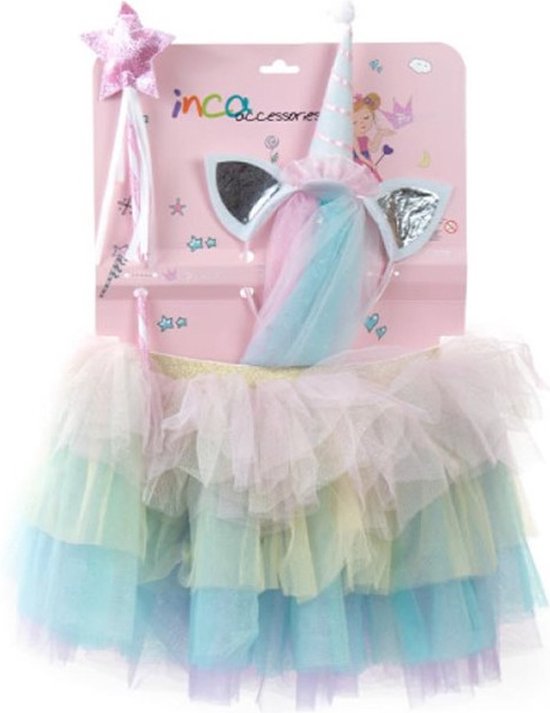 550x713-15 Tutu Inca Multicolour Unicorn 24-36 Months (3 Pieces) - Afbeelding 1