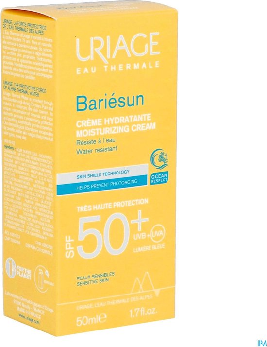 550x714-133 Uriage Bariésun SPF50+ Fragrance-Free Cream 50ml - Afbeelding 1