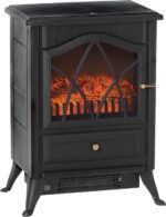 EQUATION - Mobiele elektrische haard - Kachel - 900W/1800W - Tot 18mÃƒÆ’Ã†â€™ÃƒÂ¢Ã¢â€šÂ¬Ã…Â¡ÃƒÆ’Ã¢â‚¬Å¡Ãƒâ€šÃ‚Â² - Haardeffect - LED - Mechanische thermostaat - H. 54 x B. 28 x L.41,5 cm - Afbeelding 4