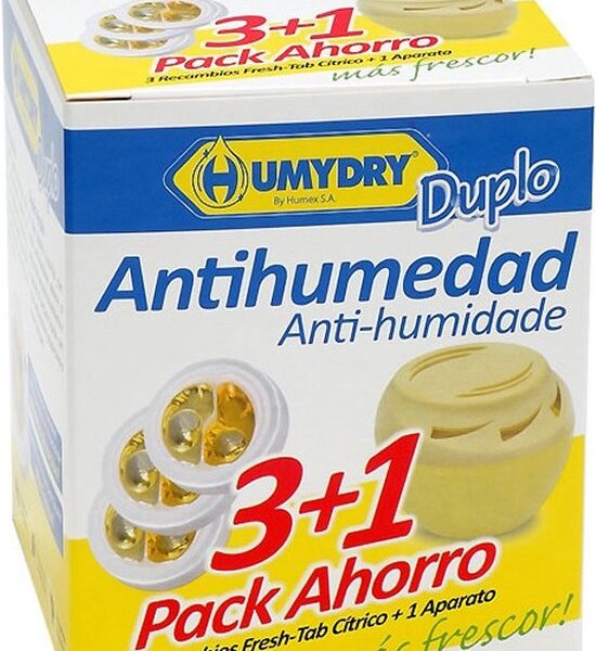 Humydry Duplo 3 Duft-Tabs + Raumentfeuchter gratis - Zitronenduft