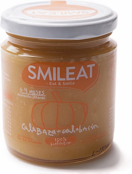 550x725-11 Smileat Potito Bio Calabaza Calabacin 230g - Afbeelding 1