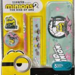 Minions The Rise of Gru 2 Fancy 5-Piece School Set - 5 Delig