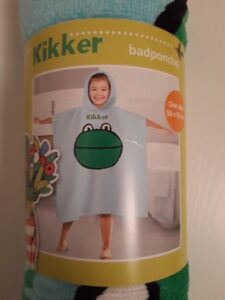 Kikker badponcho - one size - 50 x 50 cm - Afbeelding 2