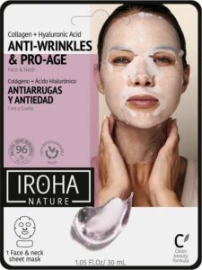 Anti-Veroudering Vitaliserend Masker Cotton Face & Neck Iroha - Afbeelding 2