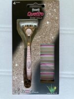 Wilkinson Quattro for Women Rose Gold Scheersysteem Houder + 4 Scheermesjes - Afbeelding 2