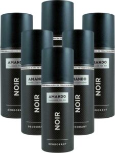 Amando Deodorant Spray Noir - 6 x 150 ml